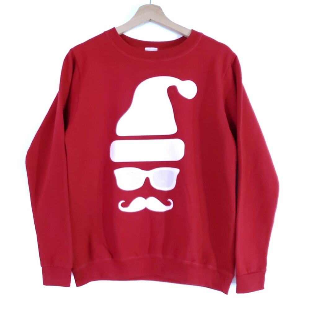 Gildan | Hipster Santa Graphic Print Sweatshirt Unisex Christmas